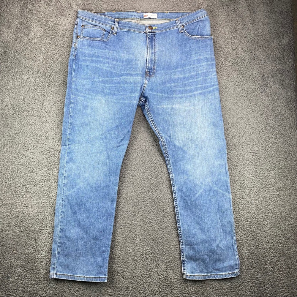 Wrangler Mens‎ Straight Fit Jeans 42x30 Blue Denim Casual Pants